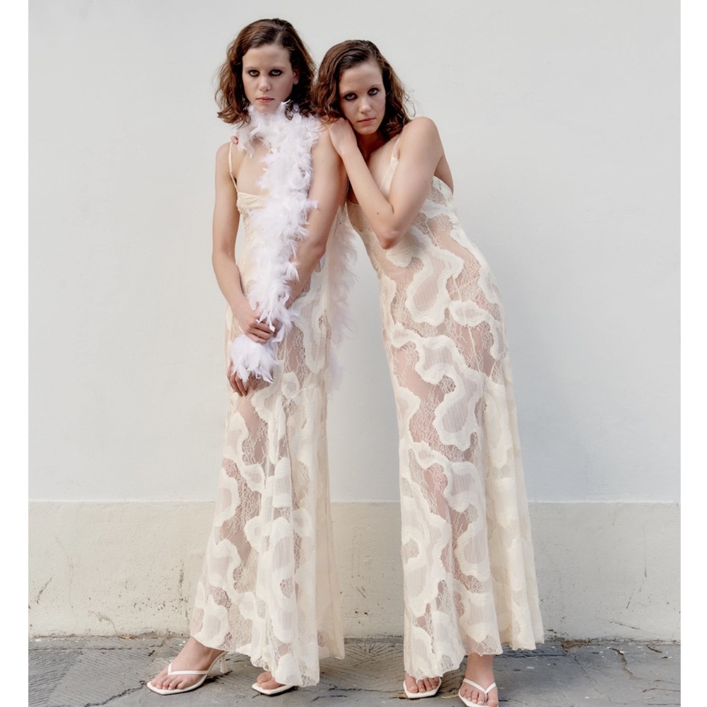 Zara LONG SLIP DRESS - Picture 6 of 16